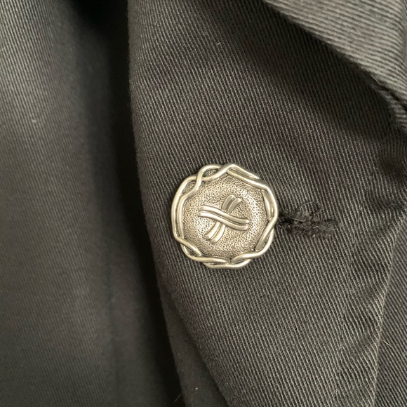 Black Gothic Trench Coat - Picture 3 of 4